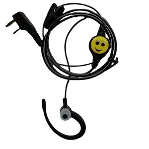 Auriculares Universales para Walkie Talkie con Diseño de Cara Sonriente, Conector de 3.5mm, Cable de 100cm, Tipo K M Y T, Gancho de un Solo Orificio - Product Image 1