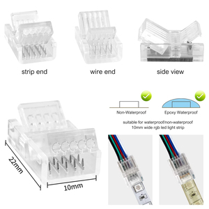 Ip68 màu duy nhất 8mm 10mm hàn miễn phí hàn <span class=keywords><strong>Led</strong></span> dây cắm 2 <span class=keywords><strong>3</strong></span> 4 5 pin COB <span class=keywords><strong>LED</strong></span> Strip ánh sáng kết nối - Product Image 2