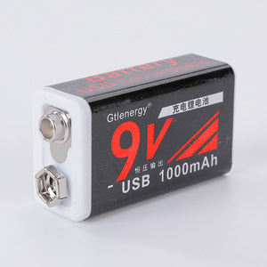 Profesyonel Özel 9V 1000mAh USB Şarj Edilebilir Li-ion Pil, Multimetreler için Sabit Voltaj Çıkışı - Product Image 1