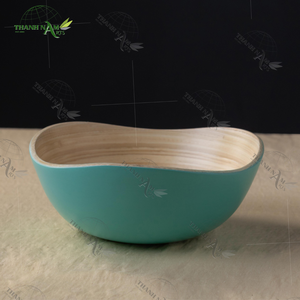 Handcrafted Eco-Friendly Vietnamese Oval <b>Bamboo</b> <b>Bowl</b> Set Classic Design Reusable Lightweight Kitchen Dishware Disposable Feature - Product Image 3