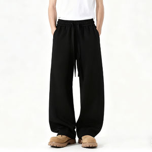 <span class=keywords><strong>Pantaloni</strong></span> <span class=keywords><strong>Cargo</strong></span> Sportivi a Gamba Larga, Fornitore di Abbigliamento Maschile con Logo Personalizzato, <span class=keywords><strong>Pantaloni</strong></span> Casual Retrò Larghi in Felpa Francese per <span class=keywords><strong>Uomo</strong></span> - Product Image 2