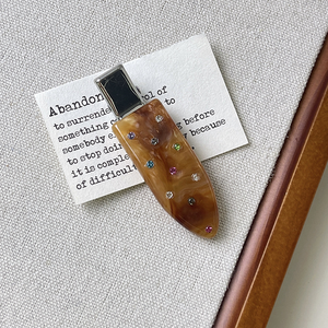 Niñas Mini flequillo horquilla acetato de celulosa moda de lujo diamante hecho a mano accesorios para el cabello Clip sin arrugas horquilla para mujeres - Product Image 4