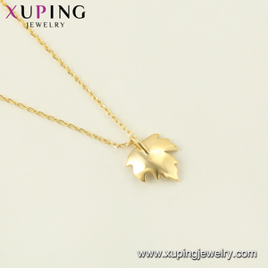 Xuping-Colgante de hojas de 14K chapado en oro, joyería de otoño 00836 - Product Image 6