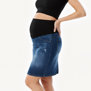 <span class=keywords><strong>Falda</strong></span> <span class=keywords><strong>Vaquera</strong></span> de Maternidad al por Mayor para Mujeres Embarazadas, <span class=keywords><strong>Falda</strong></span> de Mezclilla con Soporte Abdominal, <span class=keywords><strong>Falda</strong></span> de Cintura Alta - Product Image 5