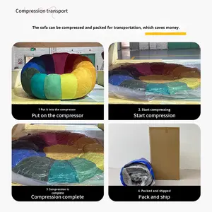 Sofá Individual <span class=keywords><strong>de</strong></span> Espuma Comprimida con Tapicería <span class=keywords><strong>de</strong></span> Tela y Patas <span class=keywords><strong>de</strong></span> Madera, No Requiere Montaje - Product Image 3