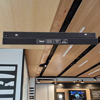 Spot LED COB ultra-plat 12W R90, angle de faisceau 24°, moderne, 48V, mini, magnétique, pour système de rail en aluminium, usage intérieur bureau/boutique