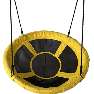CreateFun 40 Inch <strong>Saucer</strong> <strong>Swing</strong> Adjustable Height Round Outdoor Hanging Seat for Garden - Product Image 2
