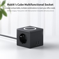 Adaptateur secteur Magic Box Cube, directement de l'usine, avec port de charge rapide PD20W, charge sans fil NFC, longueur de câble 3m/5m, courant nominal 10A