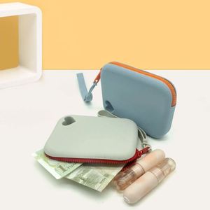 Silicone Zippered Mini Coin Purse With <b>Wrist</b> <b>Strap</b>-Portable & Eco-Friendly Fashionable for Daily Use - Product Image 4