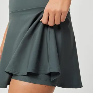 Custom Pickleball Skirt Tennis Wear Inner Shorts Pant Mini Skorts Workout Athletic Women Golf Pleated Back Pocket Tennis Skirts