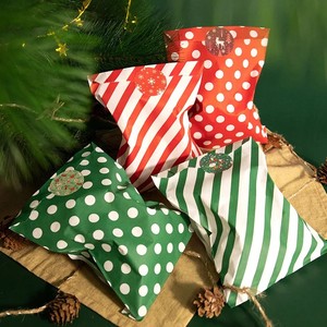 Bolsas de Papel para Regalos de Navidad con Diseño de Puntos y Rayas, Bolsas para Dulces con Etiquetas para Fiestas Navideñas, Bolsas de Papel para Regalos - Product Image 2