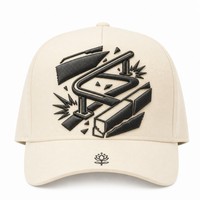 Cappellino da Baseball Personalizzato con Ricamo in Stile Old English, 5 Pannelli, Visiera Curva, Stile Dad Hat, Streetwear West Coast, Vendita all'Ingrosso, Basso MOQ