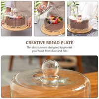 Support à gâteau avec couvercle en verre, plateau de service, présentoir à macarons et desserts pour mariage, fête, maison