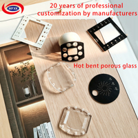 Fabricant de panneaux en verre trempé à découpe fine, sérigraphie semi-transparente, polissage par pliage à chaud, perforation des bords