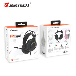 JERTECH HG01 écouteurs LED, accessoires de téléphone personnalisés, casque antibruit, fil USB, Microphone Gaming, casque de jeu