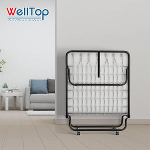 Новое поступление, аксессуары для мебели, металлическая складная кровать с эффектом памяти, складная кровать с матрасом, складная переносная Гостевая кровать - Product Image 5