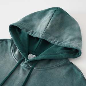 Yingling Wholesale 380 Heavyweight Oversized <b>Men</b> <b>Hoodie</b> Pullover Vintage Distressed Streetwear Gradient Acid Wash <b>Hoodie</b> - Product Image 3