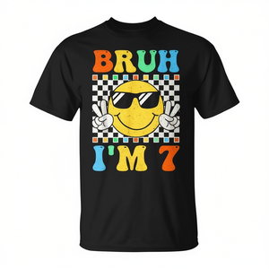 kids <b>birthday</b> party t shirt short sleeve crew neck celebration graphic <b>top</b> - Product Image 2