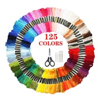 Grosir Set Alat Benang Jahit Silang Kit Benang Bordir 50/100/125 Warna