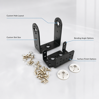Fabrication sur mesure de tôles en métal selon dessin TZR, plaque de montage en forme de L, support de précision, revêtement noir en poudre, matériel OEM