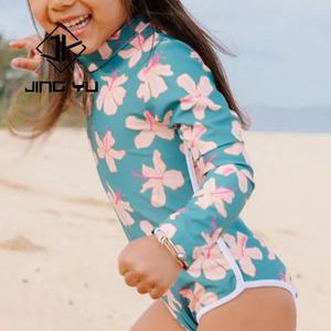 Traje de Baño de Alta Calidad con Protección Solar Hawaiana, Traje de Baño de una Pieza Estampado para Niños, Bikini de Poliéster Reciclado Personalizado para Niñas - Product Image 2