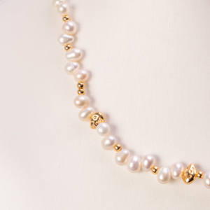 S925 <b>Sterling</b> <b>Silver</b> Baroque Pearl <b>Bracelet</b> Women Fashion Temperament Girlfriend Gift <b>Beaded</b> Necklace - Product Image 2