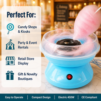 Machine à Barbe à Papa Électrique 450W, en Acier Inoxydable et PP, pour Fêtes à Domicile, Carnavals, Boutiques de Bonbons, Norme CE