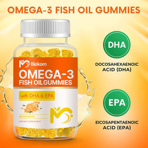 OEM/ODM marca privada suministro de fábrica Halal Natural <span class=keywords><strong>OMEGA</strong></span> 3 gomitas de aceite de pescado suplemento con DHA y EPA para soporte cerebral - Product Image 3