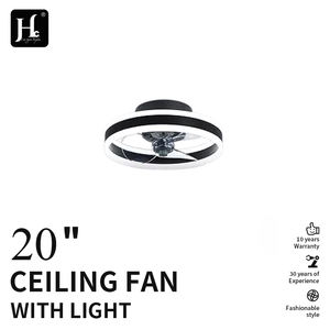 Modern design <b>ceiling</b> fan with adjustable LED <b>lights</b>, 6 wind speeds, flat installation and <b>remote</b> <b>control</b>, low profile - Product Image 2