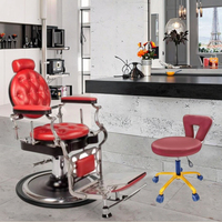 Chaise de barbier dorée avec accessoires de chaise de barbier vintage Ensemble de chaise de barbier de fournisseur de meubles de salon de coiffure de luxe