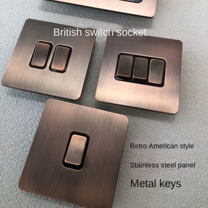 Interruptor de latón de acero inoxidable Retro antiguo cepillado Retro interruptor de dos vías de dos bandas - Product Image 6