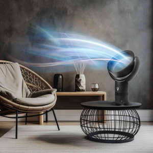 Ventilateur sans pales pour la maison avec télécommande, 10 niveaux de vitesse, minuterie 9H, 71 cm °   Ventilateur de bureau électrique à oscillation large sans pales pour chambre à coucher - Product Image 5