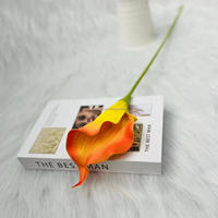 H283 Grande fleur de calla artificielle en EVA, toucher réel, idéale pour le salon et la table à manger, pièce d'art décorative.
