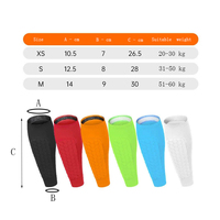 Couleur unie Bleu Orange Nylon Nid D'abeille Football Formation Sécurité Protège-tibias Manchon pour Enfants Adolescents Football Équipement De Protection