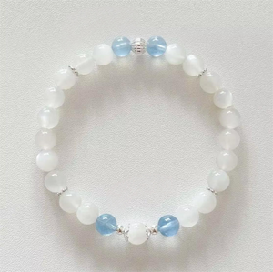 Bracelet en pierres naturelles mélangées, turquoise, aventurine, pierre de lune, obsidienne, quartz rose, bijoux de protection et de guérison, vente en gros - Product Image 3