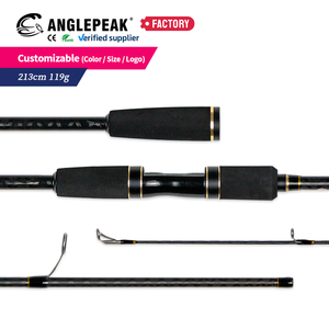 Canne à pêche spinning OEM ODM 2,13 m pour leurres, poignée EVA, anneaux en céramique, action légère ML, carbone 40T+30T, pour la pêche au bar - Product Image 1