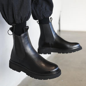 Nouvelles Bottes Chelsea pour Hommes 2026 – Style Britannique Automne-Hiver, Bottes Chukka Mi-Hautes en Cuir Véritable Antidérapantes pour Extérieur et Quotidien - Product Image 4