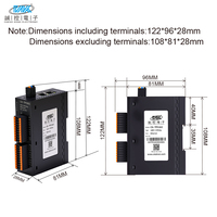16DI 12DO Modbus TCP Entrada digital y salida de relé DC 12V 24V 2A 3A Modbus Io Módulo Interruptor de entrada y salida (IO)