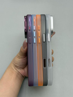Coque de téléphone magnétique translucide mate transparente de haute qualité OEM personnalisée avec support invisible et protection de l'appareil photo pour iPhone 17 18 Pro Max