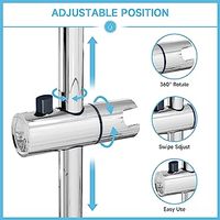 Barre coulissante de salle de bain taille personnalisée en usine avec ensemble de douchette Chrome/noir/or/barre coulissante en acier inoxydable brossé