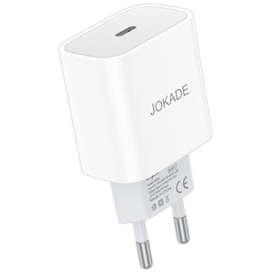 Cargador USB Tipo C Jokade de 27W con Carga Rápida, Adaptador de Pared Blanco para Teléfonos y Tabletas - Product Image 5