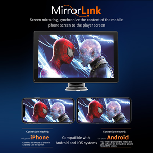 9 Inch Xách Tay Không Dây Xe Stereo Với Carplay & Android Tự Động Gương Liên Kết Màn Hình Cảm Ứng Màn Hình Xe MP5 Máy Nghe Nhạc - Product Image 5