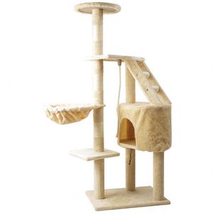 Wholesale Pet Supplies Furniture <b>Cat</b> Climbing Tree With Sisal <b>Cat</b> Trees House Scractcher Tower for Kitten Playing <b>Cat</b> Toy - Product Image 1