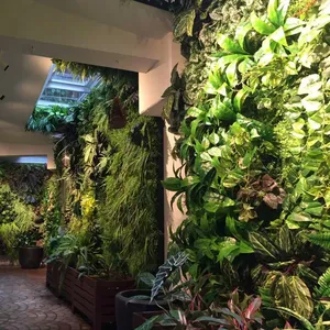 緑の壁人工垂直草壁偽壁吊り植物インドー/屋外装飾用
