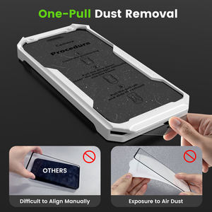 Protection d'écran en verre trempé anti-espion 9H 2.5D <span class=keywords><strong>incassable</strong></span> et sans poussière pour téléphone portable avec cadre d'installation - Product Image 4