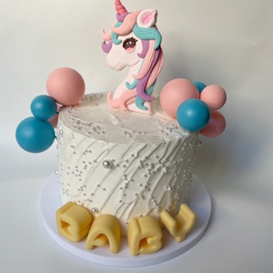Decorazione per Torta Unicorno Pony, Grazioso Topper per Torta di Compleanno a Tema Unicorno per Bambina - Product Image 4