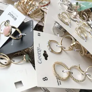 80-150pcs each kg sell by weight rings sold by catty European and American bulk jewelry mix and random wholesale