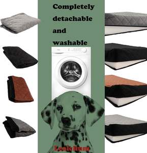 Asiento de coche para perros de gran tamaño, cama para mascotas de tela suave de fábrica, espuma viscoelástica, 2 correas de seguridad con clip, 2 bolsillos, cama cómoda lavable extraíble - Product Image 4