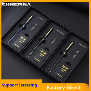 Hot Sale Titanium <strong>Pen</strong> Metal Fountain <strong>Pen</strong> with Standard Nib Student Writing Gift Box Custom Logo Dual Ink System - Product Image 2