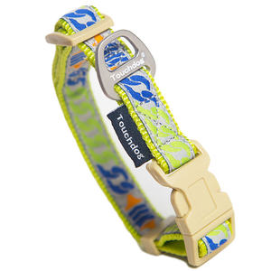 Juego de Correa y Collar para mascotas bordado con cosido resistente 'Chain Printed' de DB Touchdog - Product Image 2